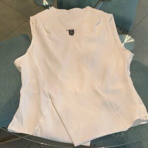 SHEIN White sleeveless asymmetrical top size large